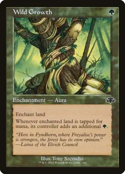 MTG - Wild Growth - Retro Frame - DMR 352 - Dominaria Remastered - Magic - Image 1