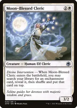 MTG - Moon-Blessed Cleric - AFR 026/281 - Adventures in the Forgotten Realms - Image 1