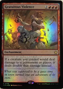 MTG - Gratuitous Violence - Foil - FDN 715 - Foundations - R - Image 1