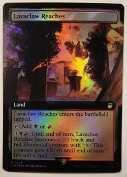 MTG - Lavaclaw Reaches (Extended Art) - Foil - WHO 505 - Doctor Who - Rare - Image 1