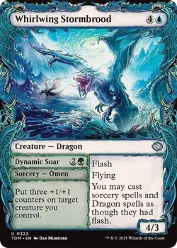 MTG - Whirlwing Stormbrood - Showcase - TDM 0322 - Tarkir: Dragonstorm - Magic - Image 1