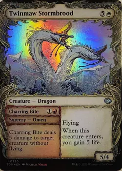 MTG - Twinmaw Stormbrood - Foil Showcase - TDM 0320 - Tarkir: Dragonstorm - Image 1