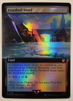 MTG - Frostboil Snarl (Extended Art) - Foil - WHO 498 - Doctor Who - Rare - Image 1
