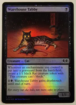 MTG - Warehouse Tabby - Foil - WOE 117 - Wilds of Eldraine - C - LP - Image 1