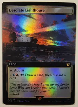 MTG - Desolate Lighthouse (Extended Art) - Foil - WHO 489 - Doctor Who - Rare - Image 1