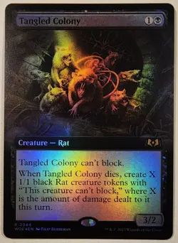 MTG - Tangled Colony (Extended Art) - Foil - WOE 344 Wilds of Eldraine - R - LP - Image 1
