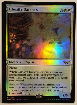 MTG - Ghostly Dancers - Foil - DSK 13 - Duskmourn: House of Horror - R - Image 1