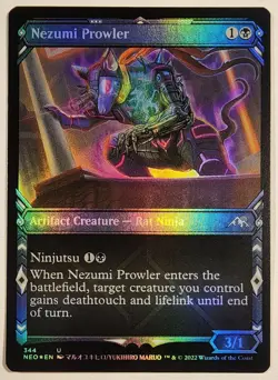 MTG - Nezumi Prowler (Showcase) - Foil - NEO 344 - Kamigawa: Neon Dynasty - U - Image 1