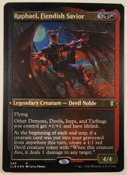 MTG - Raphael, Fiendish Savior (Foil Etched) - CLB 549 Battle Baldur's Gate - LP - Image 1