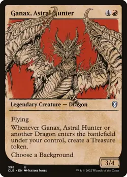 MTG - Ganax, Astral Hunter - Showcase - CLB 398 - Battle for Baldur's Gate Magic - Image 1