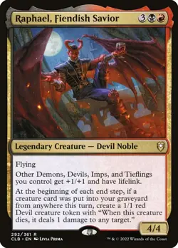 MTG - Raphael, Fiendish Savior - CLB 292/361 - Battle for Baldur's Gate - Rare - Image 1