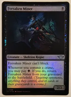 MTG - Forsaken Miner - Foil - OTJ 88 - Outlaws of Thunder Junction - U - LP - Image 1