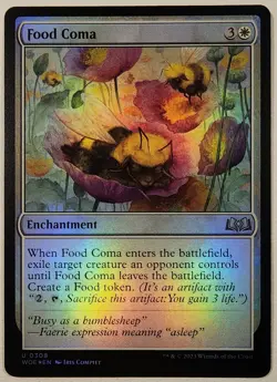 MTG - Food Coma - Foil - WOE 308 - Wilds of Eldraine - U - LP - Image 1