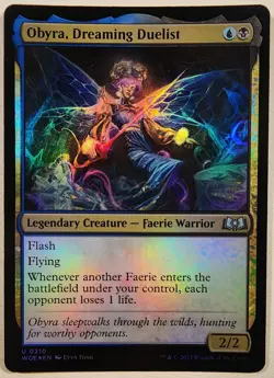 MTG - Obyra, Dreaming Duelist - Foil - WOE 210 - Wilds of Eldraine - U - LP - Image 1