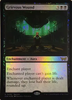 MTG - Grievous Wound - Foil - DSK 416 - Duskmourn - Bndle Promo - LP - Image 1