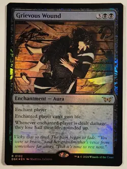 MTG - Grievous Wound - Foil - DSK 102 - Duskmourn: House of Horror - R - Image 1