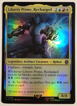 MTG - Liberty Prime, Recharged - Foil - PIP 5 - Universes Beyond: Fallout - M - Image 1