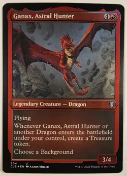 MTG - Ganax, Astral Hunter (Foil Etched) - Foil CLB 504 Battle for Baldur's Gate - Image 1