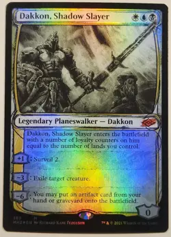 MTG - Dakkon, Shadow Slayer - Foil Showcase - MH2 363 - Modern Horizons 2 Mythic - Image 1