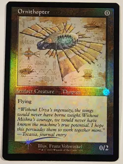 MTG - Ornithopter (Schematic) Foil BRR 100 Brothers War Retro Frame Artifacts LP - Image 1