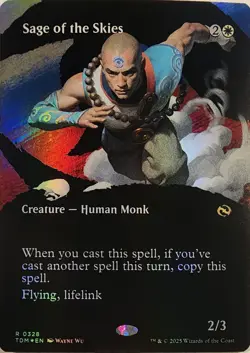 MTG - Sage of the Skies (Borderless) - Foil - TDM 328 - Tarkir: Dragonstorm - R - Image 1