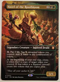 MTG - Hazel of the Rootbloom (Borderless) - BLC 2 - Commander: Bloomburrow - M - Image 1