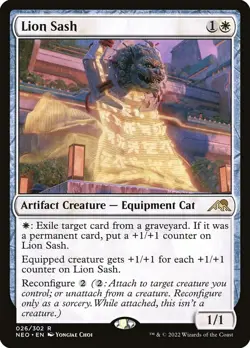 MTG - Lion Sash - NEO 026/302 - Neon Dynasty - Rare - Magic the Gathering - Image 1