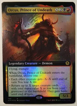 MTG - Orcus, Prince of Undeath (Extended Art) - Foil - AFR 388 Forgotten Realms - Image 1