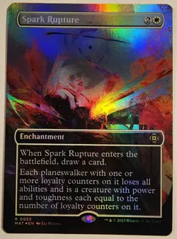 MTG - Spark Rupture (Borderless) - Foil - MAT 55 - MoM: The Aftermath - R - LP - Image 1