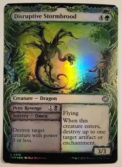MTG - Disruptive Stormbrood (Showcase) - Foil - TDM 310 - Tarkir Dragonstorm - U - Image 1