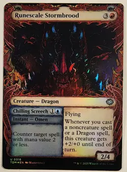 MTG - Runescale Stormbrood (Showcase) - Foil - TDM 316 - Tarkir: Dragonstorm - U - Image 1
