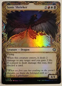 MTG - Sonic Shrieker (Showcase) - Foil - TDM 318 - Tarkir: Dragonstorm - U - Image 1