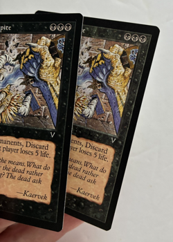 MTG Relentless Assault Off centered & X2 Kaervck's Spite 2 ink colors Visions - Image 4