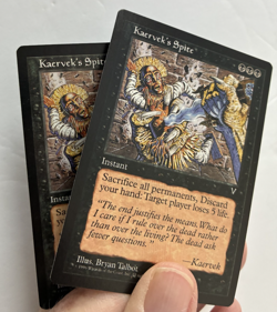 MTG Relentless Assault Off centered & X2 Kaervck's Spite 2 ink colors Visions - Image 5