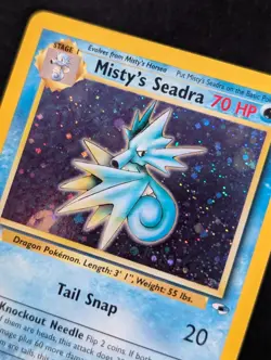 Misty's Seadra (Prerelease) 9/132 WoTC Promo Pokemon NM Holo - Image 2