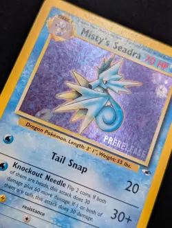 Misty's Seadra (Prerelease) 9/132 WoTC Promo Pokemon NM Holo - Image 3
