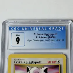 Pokemon Erikas Jigglypuff 69/132 1st Edition CGC 9 + Pikachu Black Star #1 CGC 8 - Image 3