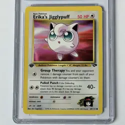 Pokemon Erikas Jigglypuff 69/132 1st Edition CGC 9 + Pikachu Black Star #1 CGC 8 - Image 4