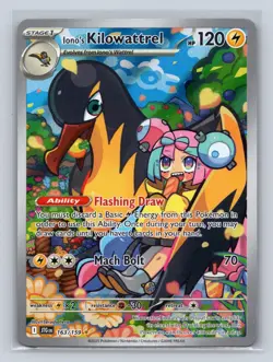 Iono's Kilowattrel 163/159 Illustration Rare Journey Together Pokemon NM - Image 1
