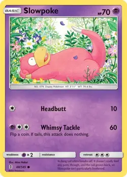Slowpoke 48/145 SM - Guardians Rising NM Pokemon TCG - Image 1