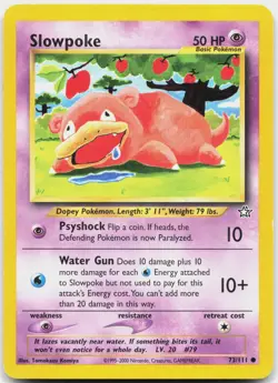 Slowpoke 73/111 Common Neo Genesis Pokemon Unlimited Lightly Played - Image 1