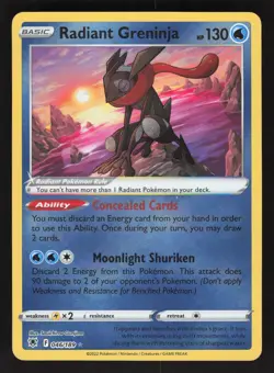 Radiant Greninja 046/189 Pokemon TCG SWSH10: Astral Radiance NM - Image 1