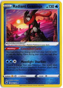 Radiant Greninja 046/189 Radiant Rare Astral Radiance Pokemon NM - Image 1
