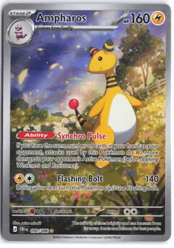 Ampharos 090/086 Shiny Rare ME04: Chaos Rising Pokemon NM - Image 1