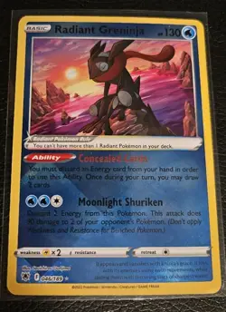 Pokemon-Radiant Greninja 046/189: Astral Radiance Nm - Image 1