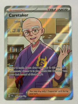 Pokemon TCG: Caretaker (203/167) Ultra Rare -- Sv: Twilight Masquerade (NM) - Image 1