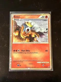 Pokemon TCG HGSS20&21 Promo Suicune And Entei W/ Burned Tower Trainer Card - Image 2