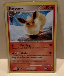 Nintendo Pokemon TCG Flareon 19/100 Majestic Dawn Rare Non-Holo EN 2008 - Image 1