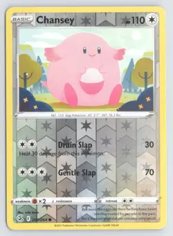 Chansey 202/264 Pokemon Fusion Strike Reverse Holo Common Near Mint - Image 1