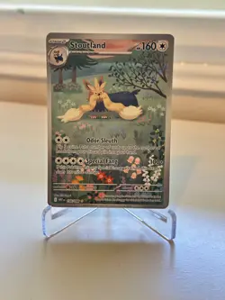 Pokemon Stoutland 156/086 Illustration Rare Sv: White Flare Full Art NM/M+ - Image 1